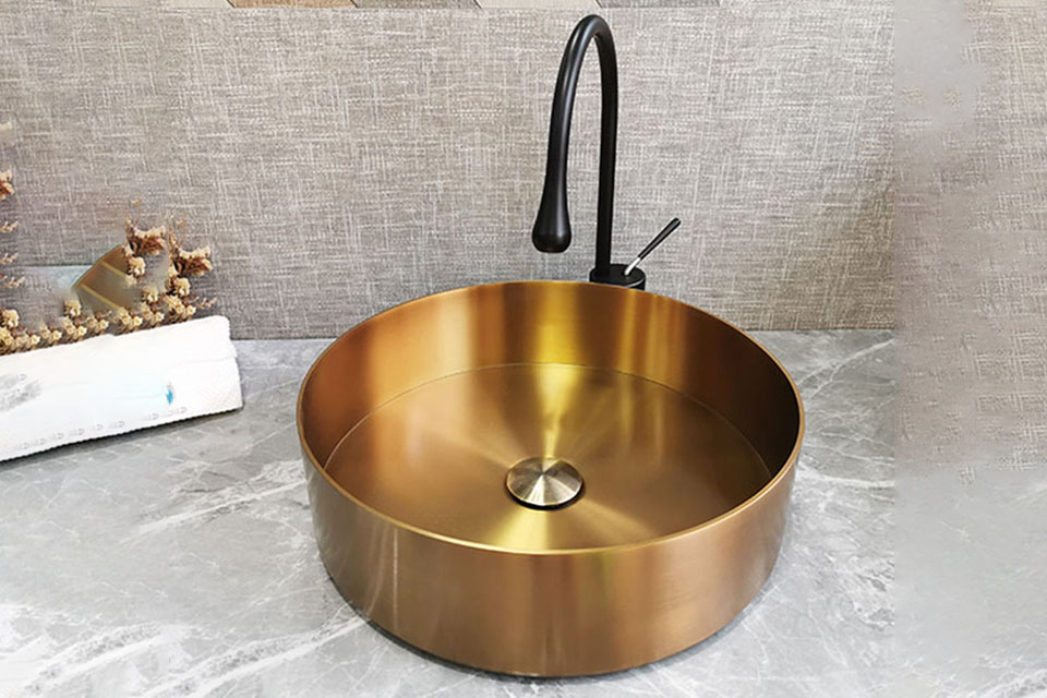 Bathroom Sink Basin in Stainless Steel