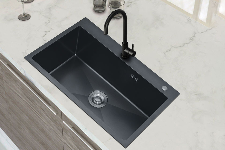 Black Coating Custom 304 Steel Sinks