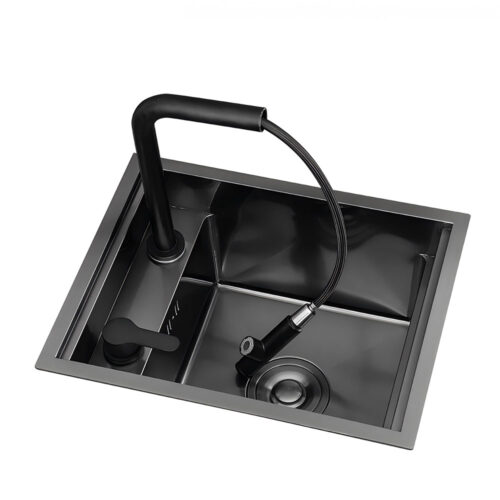 Black Stainless Steel Mini Island Bar Sink