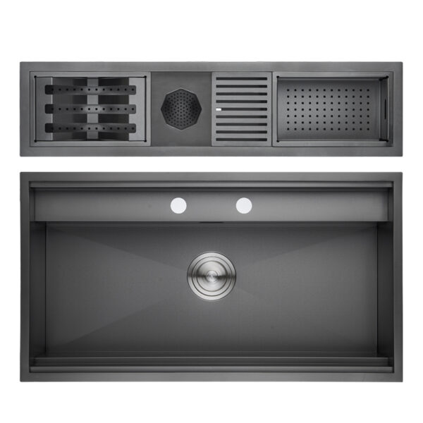 Black Workstation Island Kitchen Sink Black Workstation Island Kitchen Sink