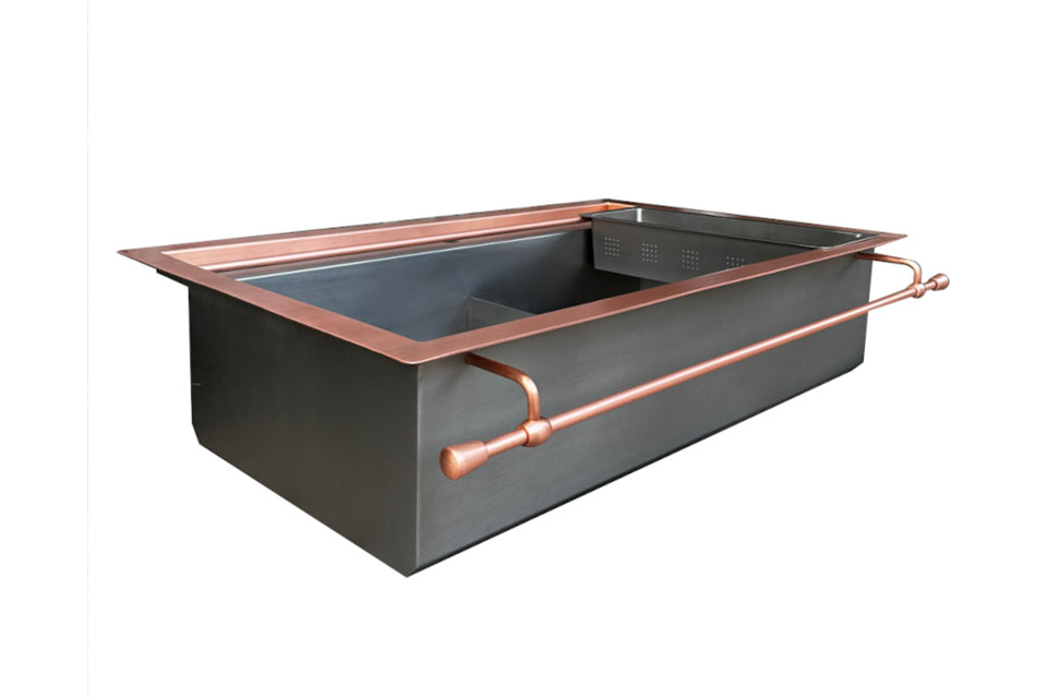 Double Bowl Custom Copper Stainless Basin