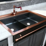 Double Bowl Custom Copper Stainless Basin