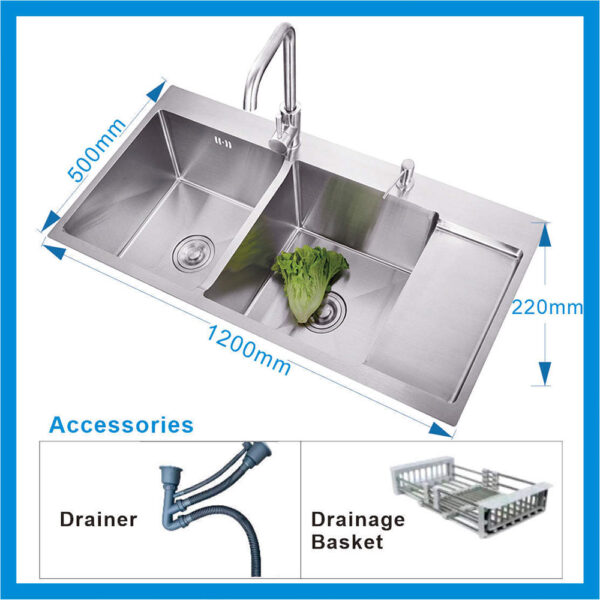 二重はステンレス鋼の台所の流し