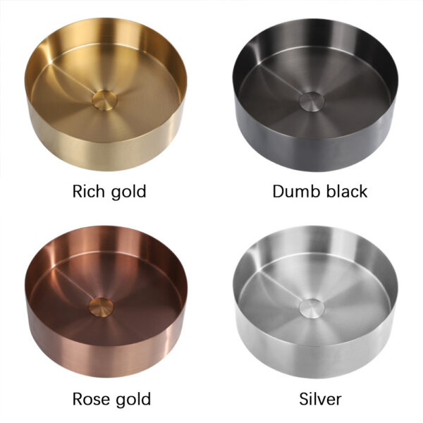 Golden Stainless Steel Countertop Bathroom Sink Golden Stainless Steel Countertop Bathroom Sink