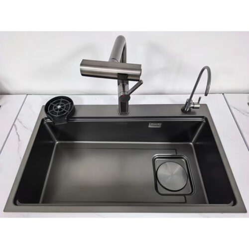 black-nano-single-bowl-stainless-steel-kitchen-sink-basin