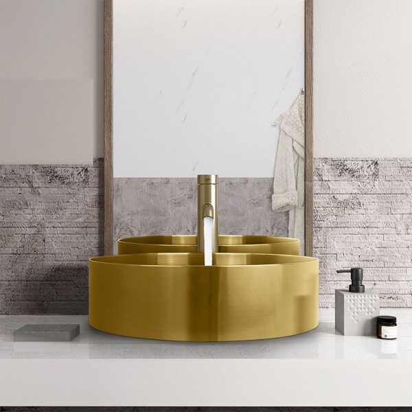 Stainless Steel Countertop Bathroom Vessel Sink