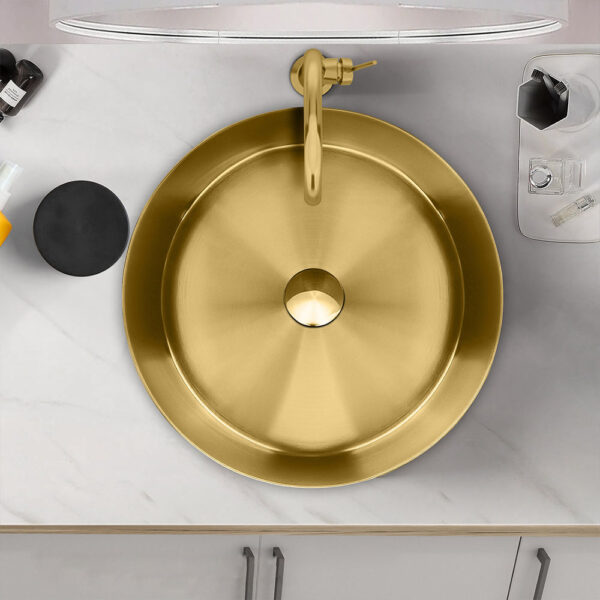 Stainless Steel Countertop Bathroom Vessel Sink