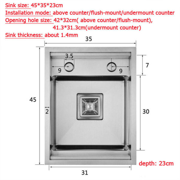 Stainless Steel Single Bowl Bar Kitchen Sink Stainless Steel Single Bowl Bar Kitchen Sink