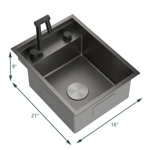 Lavello sottopiano in acciaio inox per postazione di lavoro